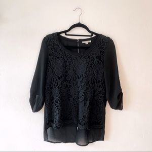 Beautiful detail! Alberto Makali Black Blouse